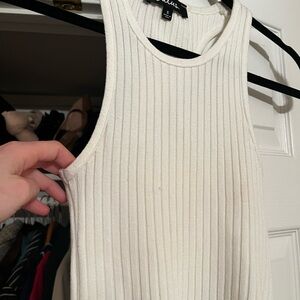 Lulu's Ivory Ribbed Knit Tank